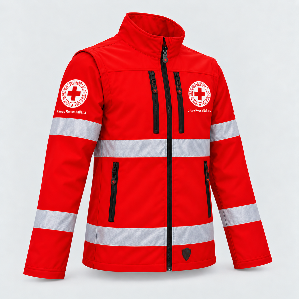 Giubbino Termico SoftShell ITEM7 ancorabile a GUSCRI23 Rosso Ban