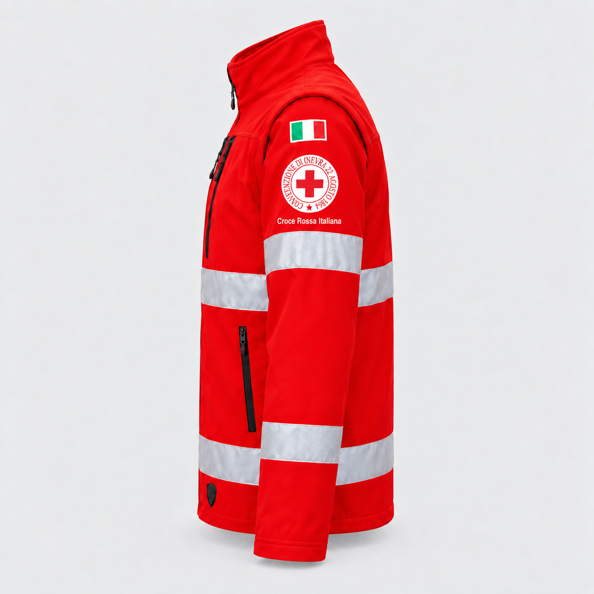 Giubbino Termico SoftShell ITEM7 ancorabile a GUSCRI23 Rosso Ban