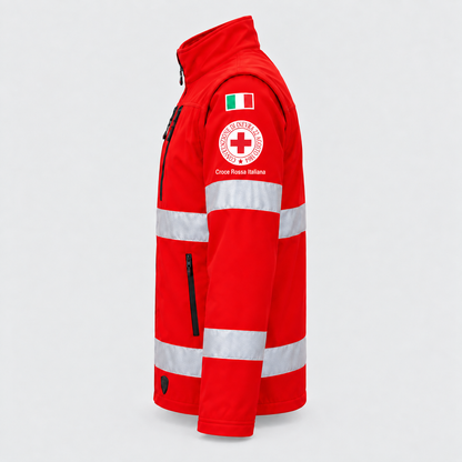 Giubbino Termico SoftShell ITEM7 ancorabile a GUSCRI23 Rosso Ban
