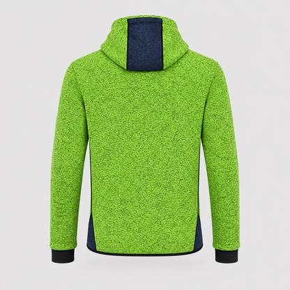 Giubbino GIUBTEC WOOL lavorato a maglia Giallo Fluo/Blu Navy