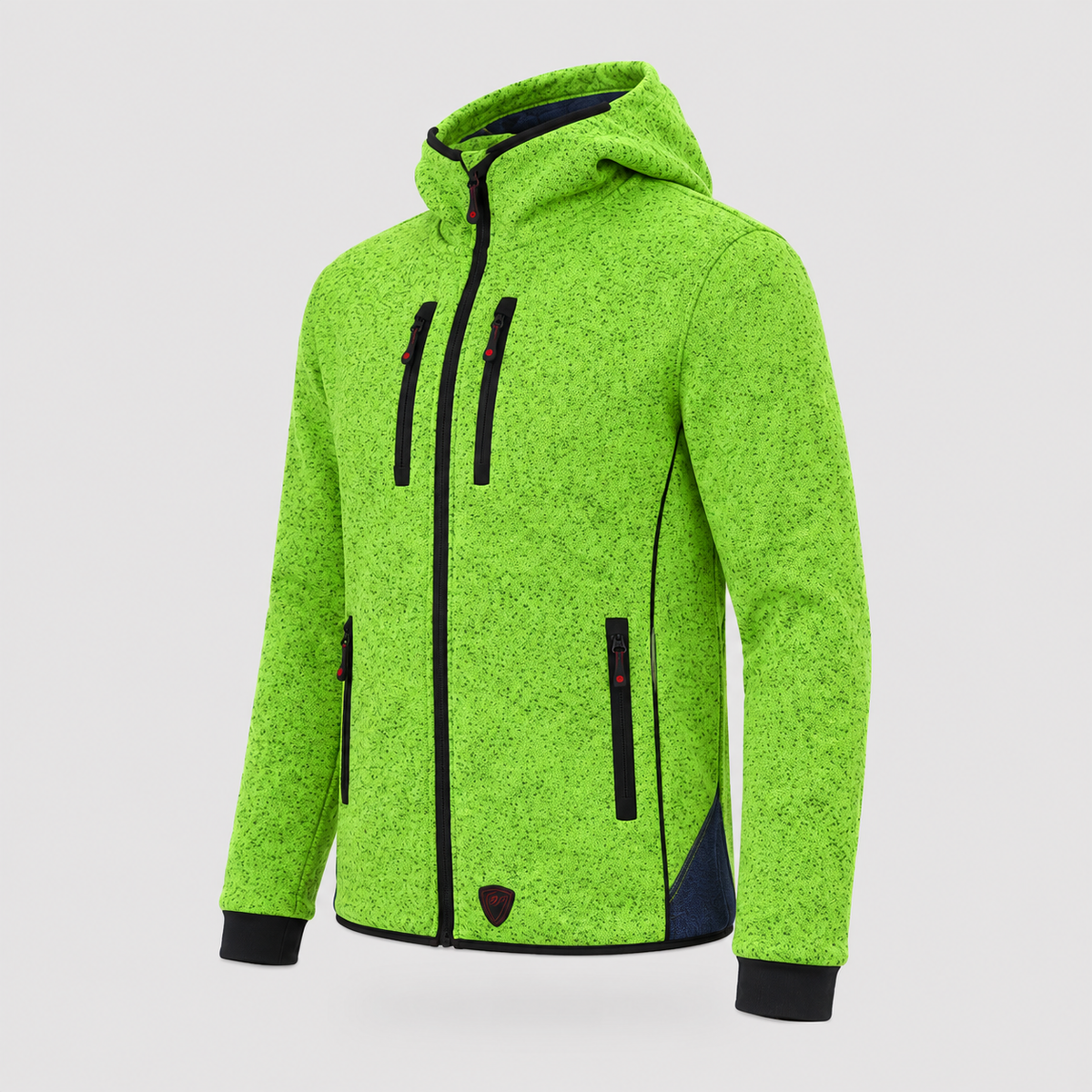 Giubbino GIUBTEC WOOL lavorato a maglia Giallo Fluo/Blu Navy