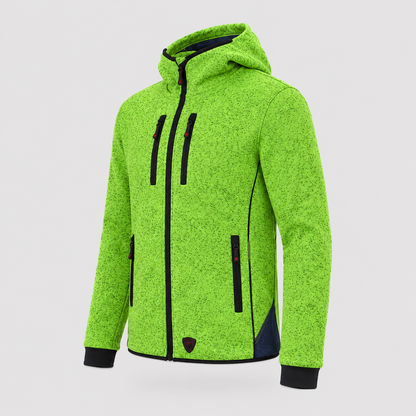 Giubbino GIUBTEC WOOL lavorato a maglia Giallo Fluo/Blu Navy