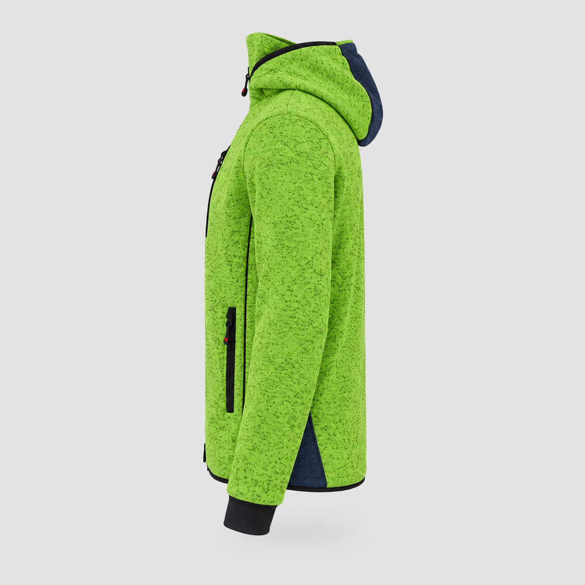 Giubbino GIUBTEC WOOL lavorato a maglia Giallo Fluo/Blu Navy