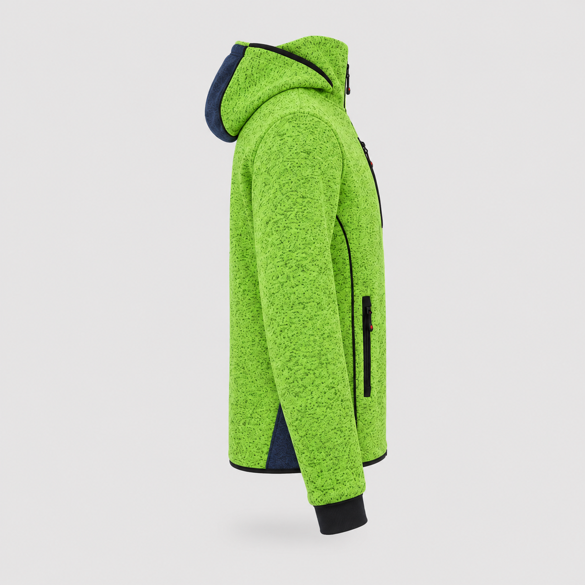 Giubbino GIUBTEC WOOL lavorato a maglia Giallo Fluo/Blu Navy