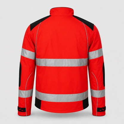 Giubbino GIUBTEC CLIMBING SOFTSHELL Rosso Fluo/Nero
