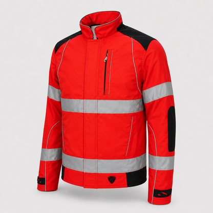 Giubbino GIUBTEC CLIMBING SOFTSHELL Rosso Fluo/Nero