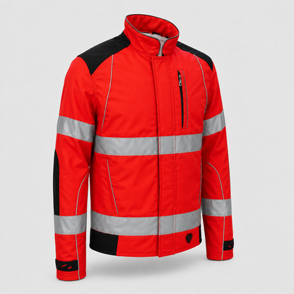 Giubbino GIUBTEC CLIMBING SOFTSHELL Rosso Fluo/Nero