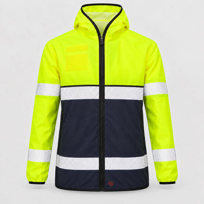 Guscio MAIA Idrorepellente EN20471/EN343 Giallo Fluo/Blu Navy