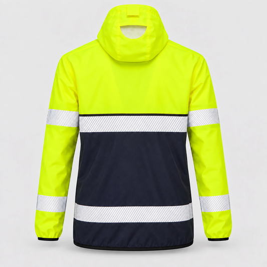 Guscio MAIA Idrorepellente EN20471/EN343 Giallo Fluo/Blu Navy
