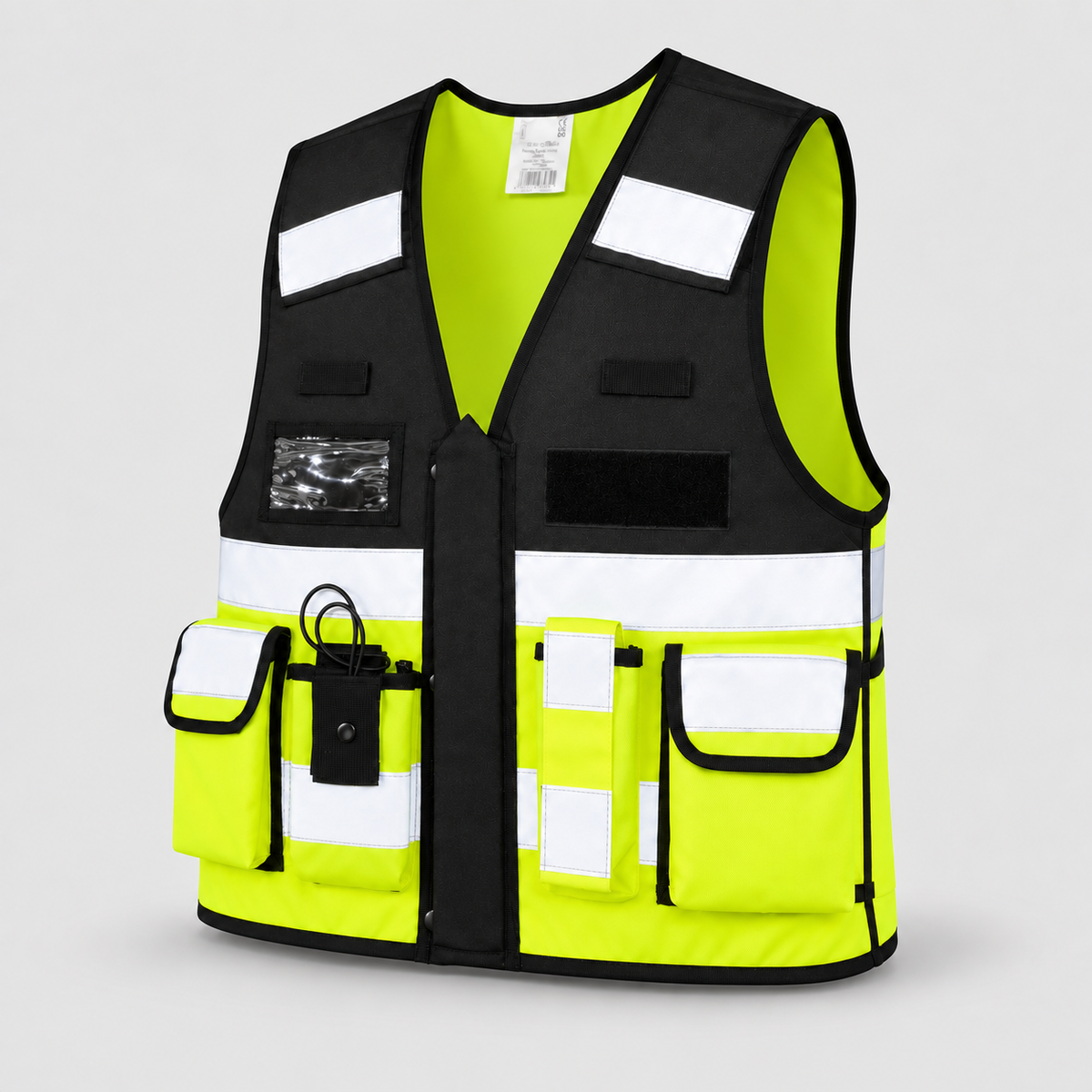 Gilet tattico art. KXTAC TACTICAL VEST Nero/Giallo Fluo M-XL