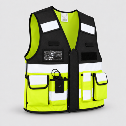 Gilet tattico art. KXTAC TACTICAL VEST Nero/Giallo Fluo M-XL