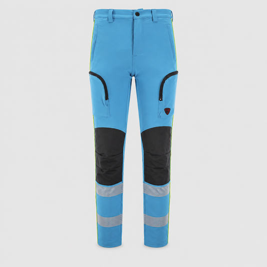 Pantalone POWER MIS FINE SERIE TESSUTO LISCIO Giallo Fluo/Ciano