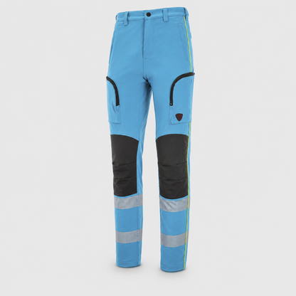Pantalone POWER MIS FINE SERIE TESSUTO LISCIO Giallo Fluo/Ciano