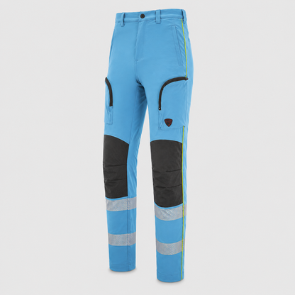 Pantalone POWER MIS FINE SERIE TESSUTO LISCIO Giallo Fluo/Ciano