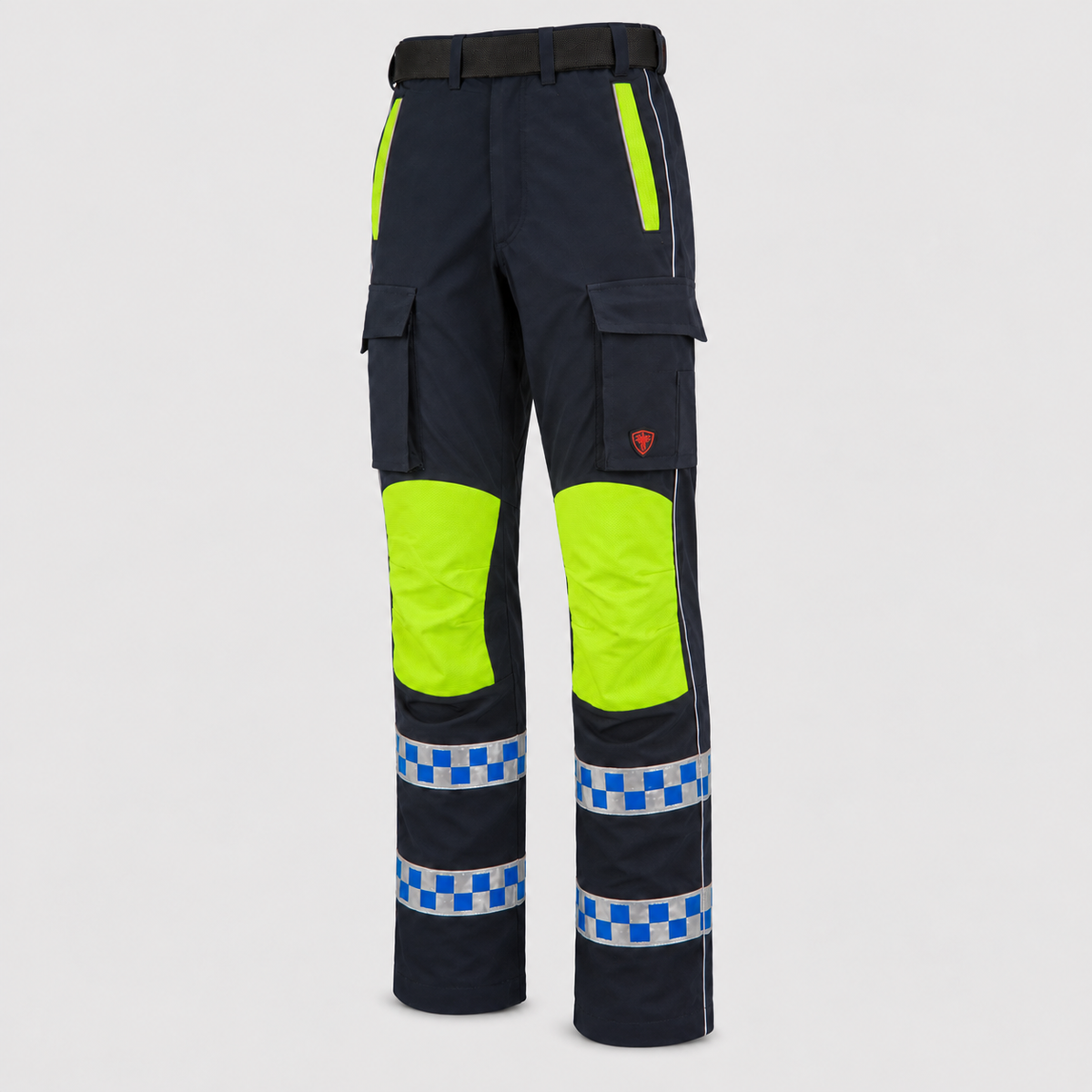 Pantalone ACTIVE a scacchi - Polizia Locale Blu Navy / Grigio Reflex 7XL