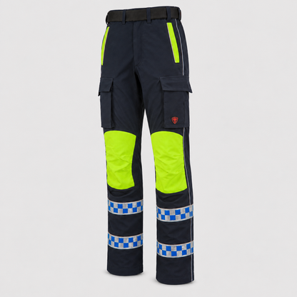 Pantalone ACTIVE a scacchi - Polizia Locale Blu Navy / Grigio Reflex 7XL