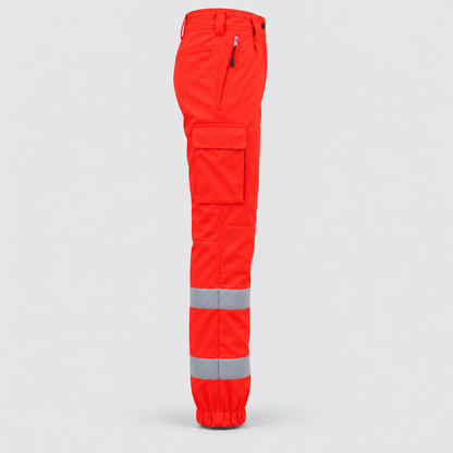 Pantalone PANTEC BETA 118 - Bande MICROSFERICHE Rosso Fluo