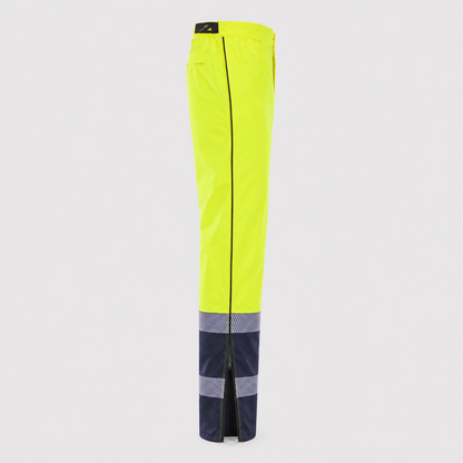 Pantapioggia/Sovrapantalone PC - impermeabile Blu Navy/Giallo Fluo