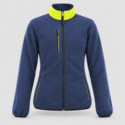 Maglione in Pile art. PILE 3S Blu Navy/Giallo Fluo