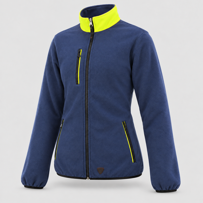 Maglione in Pile art. PILE 3S Blu Navy/Giallo Fluo