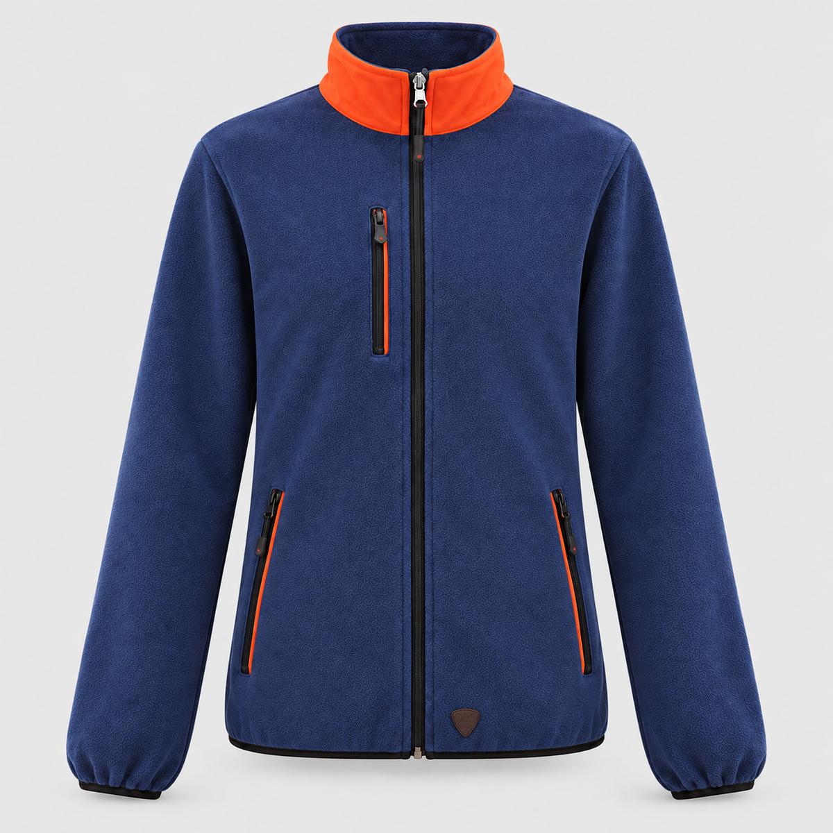 Maglione in Pile art. PILE 3S Blu Navy / Rosso Fluo