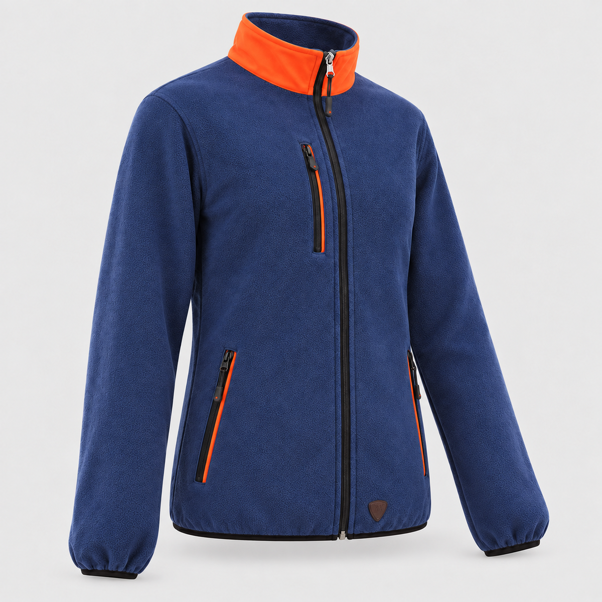 Maglione in Pile art. PILE 3S Blu Navy / Rosso Fluo