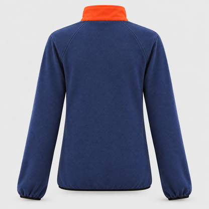 Maglione in Pile art. PILE 3S Blu Navy / Rosso Fluo