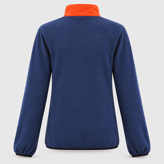 Maglione in Pile art. PILE 3S Blu Navy / Rosso Fluo