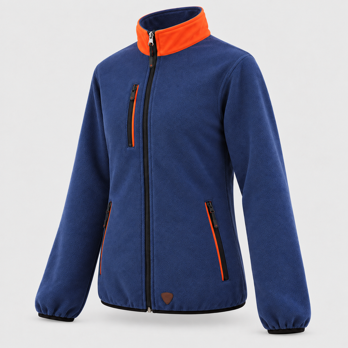 Maglione in Pile art. PILE 3S Blu Navy / Rosso Fluo