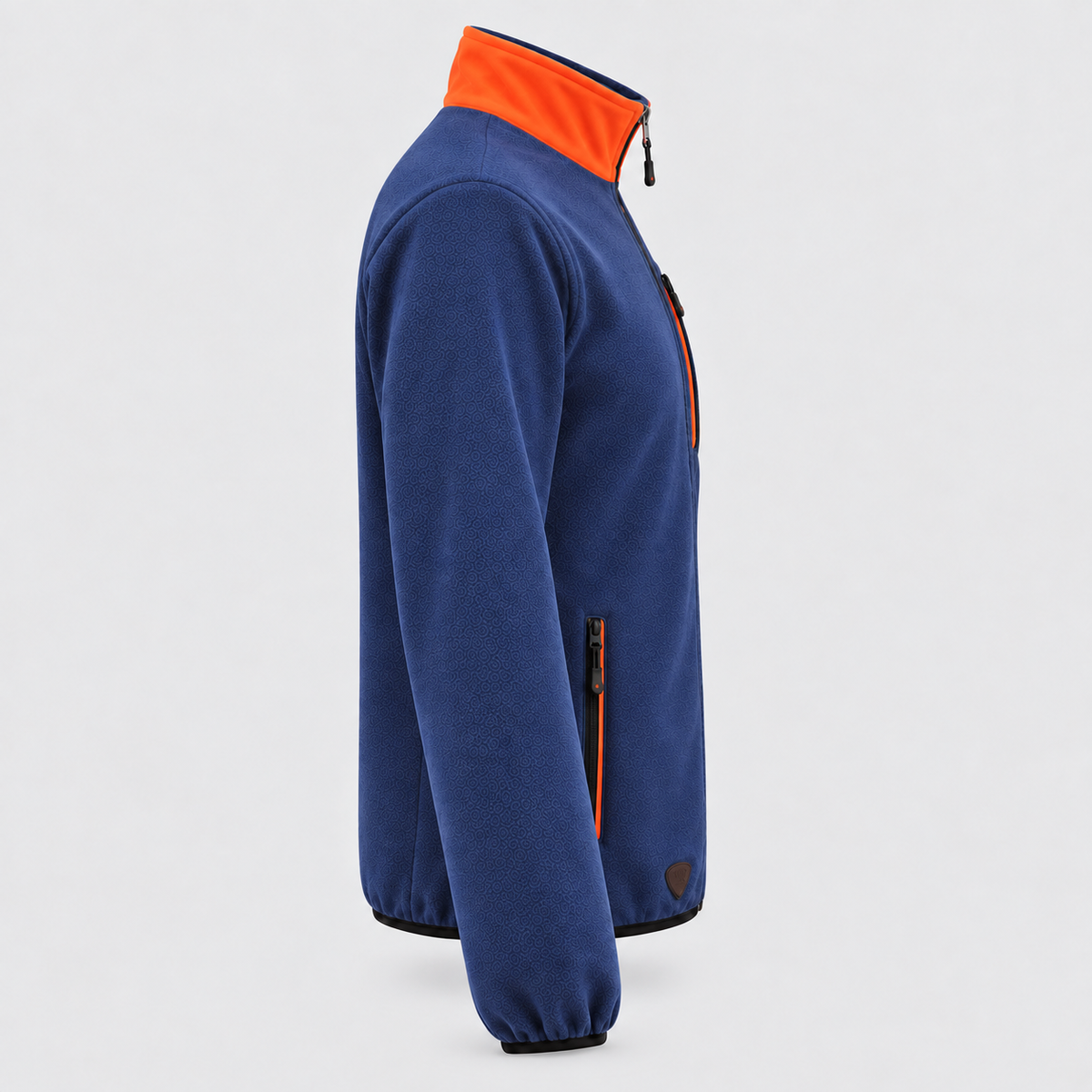 Maglione in Pile art. PILE 3S Blu Navy / Rosso Fluo