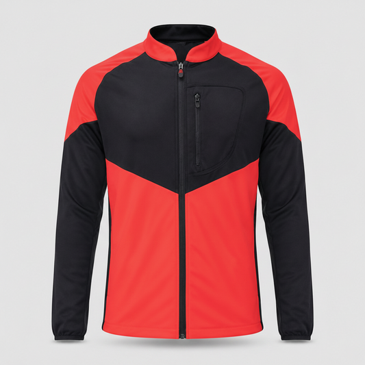 Pile/Maglia termica HeliRescue Nero/Rosso Fluo