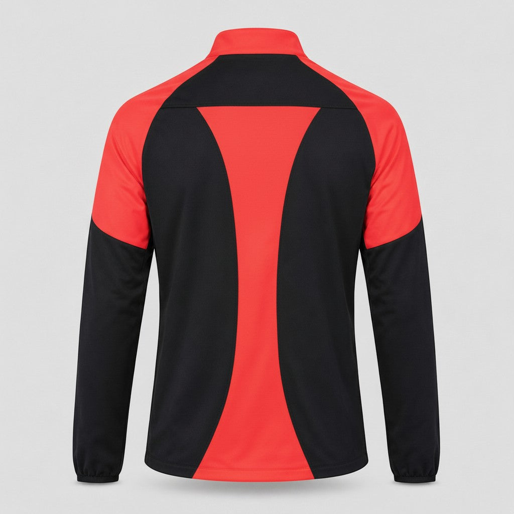 Pile/Maglia termica HeliRescue Nero/Rosso Fluo