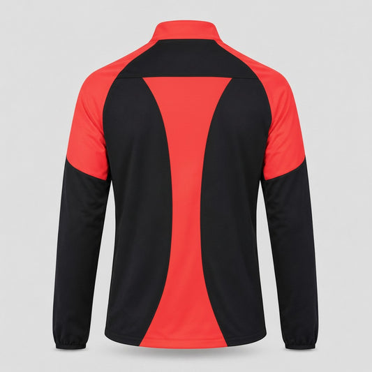 Pile/Maglia termica HeliRescue Nero/Rosso Fluo