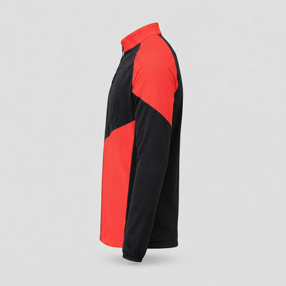 Pile/Maglia termica HeliRescue Nero/Rosso Fluo