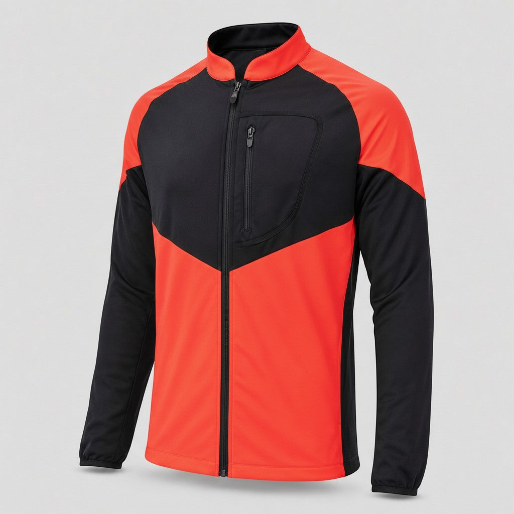 Pile/Maglia termica HeliRescue Nero/Rosso Fluo