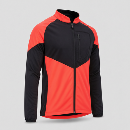 Pile/Maglia termica HeliRescue Nero/Rosso Fluo