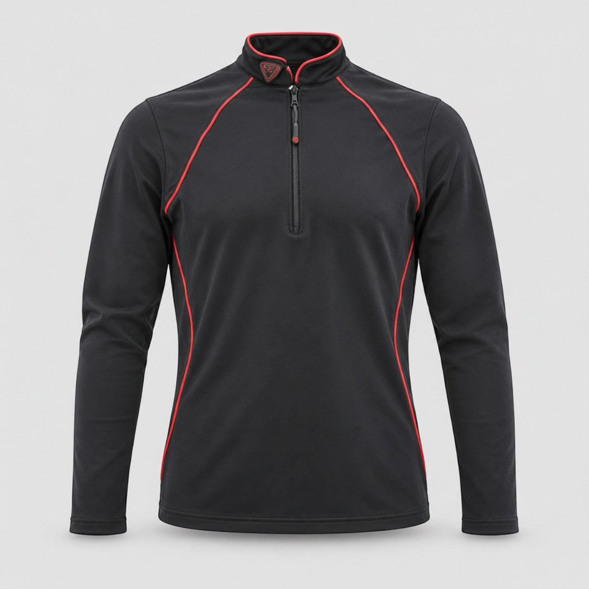 Maglia Termica WIND BLIZZARD poliammide/elastan Nero/Rosso Fluo