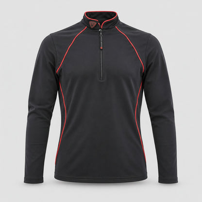 Maglia Termica WIND BLIZZARD poliammide/elastan Nero/Rosso Fluo