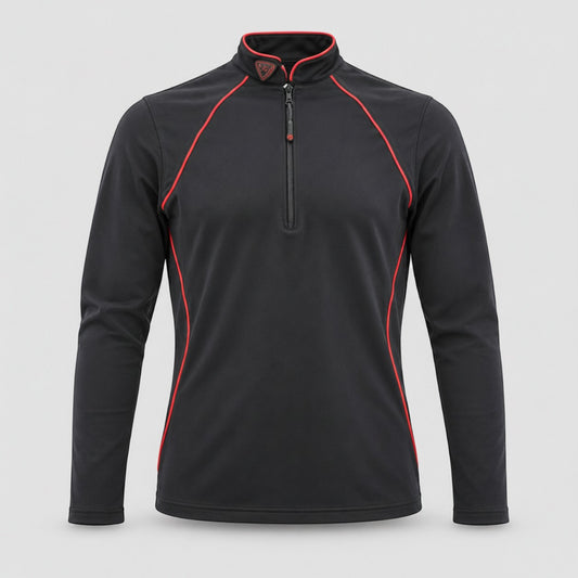 Maglia Termica WIND BLIZZARD poliammide/elastan Nero/Rosso Fluo
