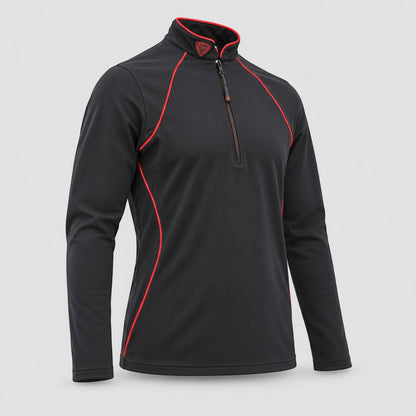 Maglia Termica WIND BLIZZARD poliammide/elastan Nero/Rosso Fluo