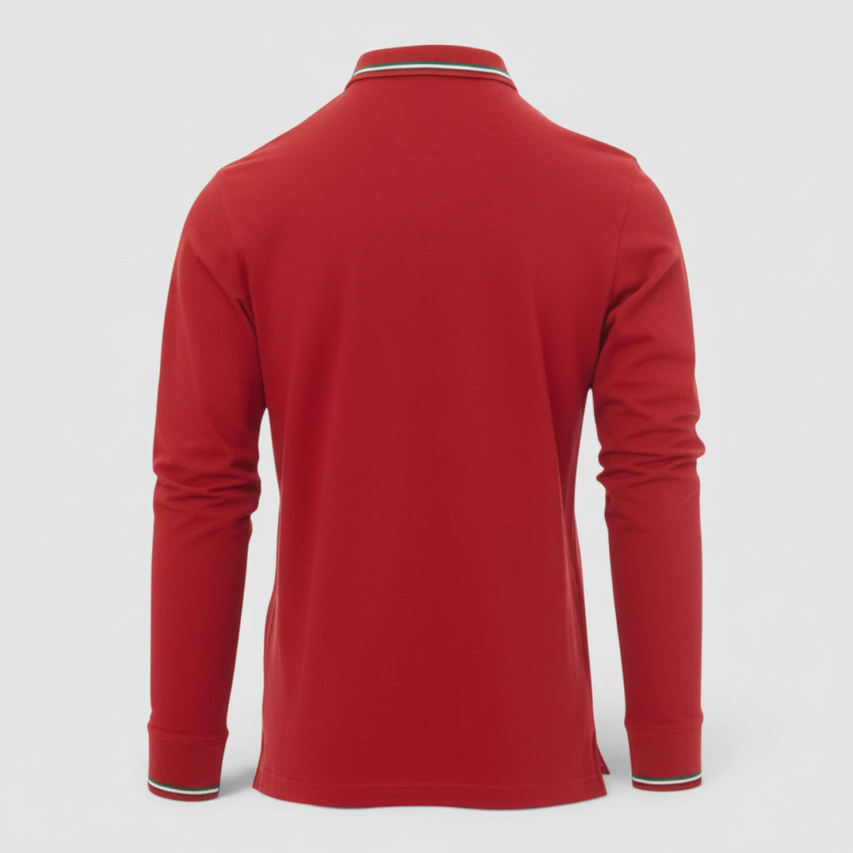Polo 100% cotone piquet TRICOLORE PAYPER M/LUNGA Rosso Ban