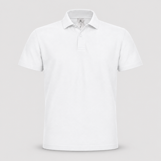 Polo BCID001 B&C Action Wear M/Corta 100%cot 180 gr/m2 Bianco