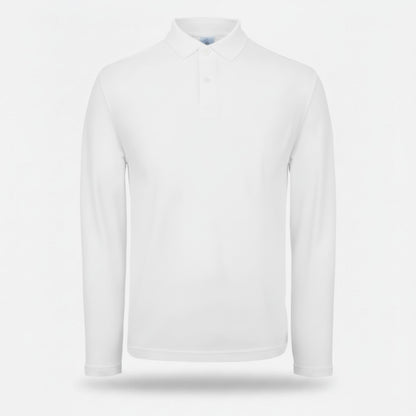 Polo BCPUI12 B&C Action Wear M/lunga 100%cot 180 gr/m2 Bianco