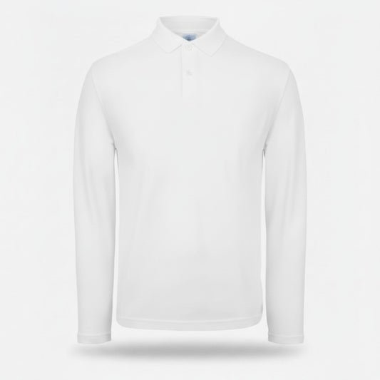 Polo BCPUI12 B&C Action Wear M/lunga 100%cot 180 gr/m2 Bianco