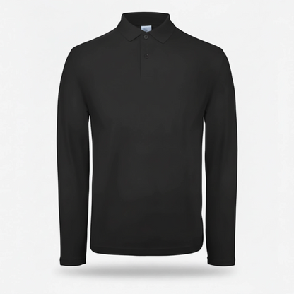 Polo BCPUI12 B&C Action Wear M/lunga 100%cot 180 gr/m2 Nero