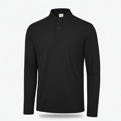 Polo BCPUI12 B&C Action Wear M/lunga 100%cot 180 gr/m2 Nero