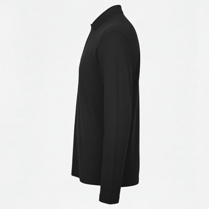 Polo BCPUI12 B&C Action Wear M/lunga 100%cot 180 gr/m2 Nero