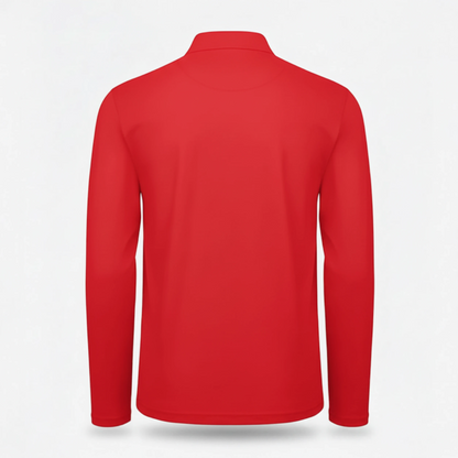 Polo BCPUI12 B&C Action Wear M/lunga 100%cot 180 gr/m2 Rosso Fluo