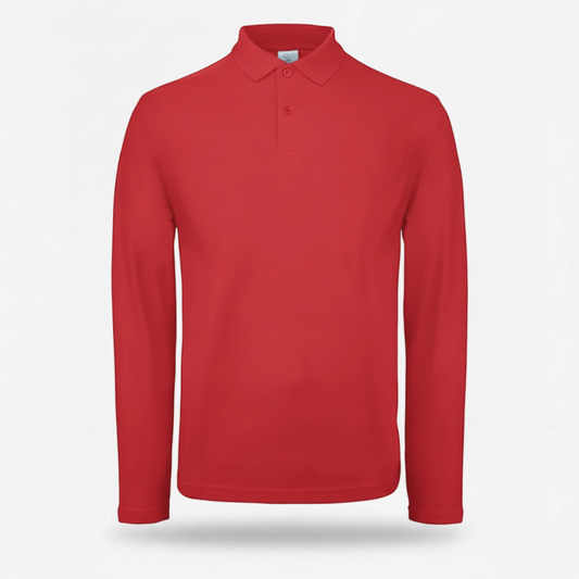 Polo BCPUI12 B&C Action Wear M/lunga 100%cot 180 gr/m2 Rosso Ban