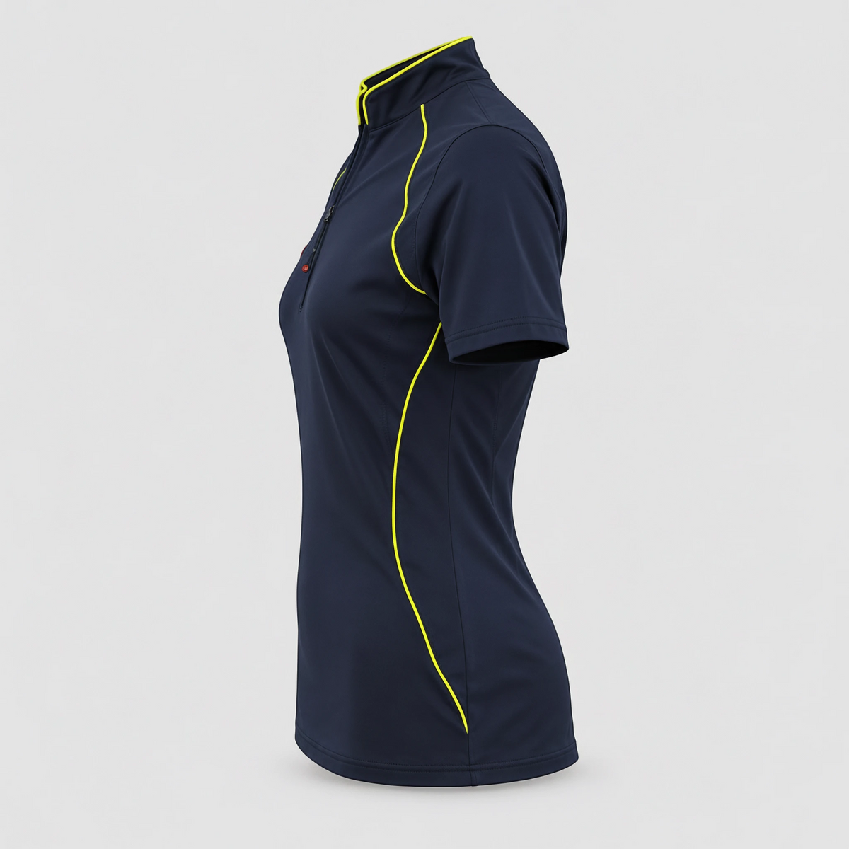 Polo Tecnica BLITZ manica corta poliammide/elastan Blu Navy/Giallo Fluo